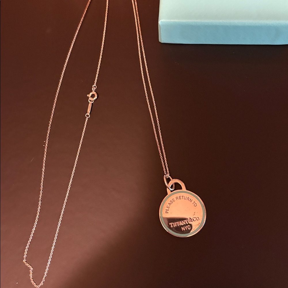 Tiffany & Co. Silver and Blue Necklace - Picture 3 of 6